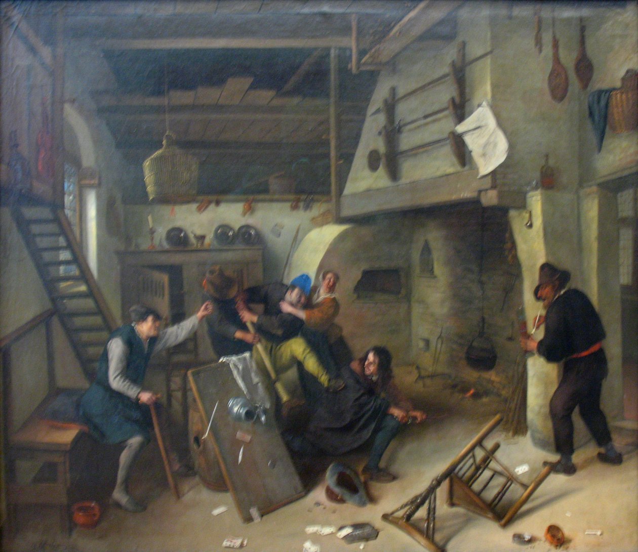 A Brawl Among Cardplayers in a Tavern by Jan Steen