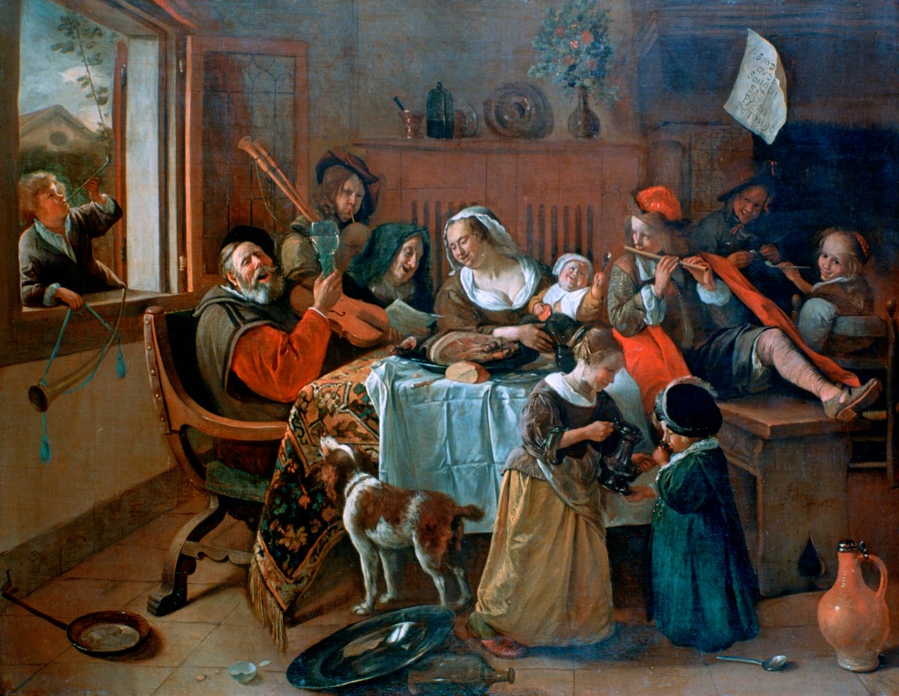 The Merry Family by Jan Havickszoon Steen