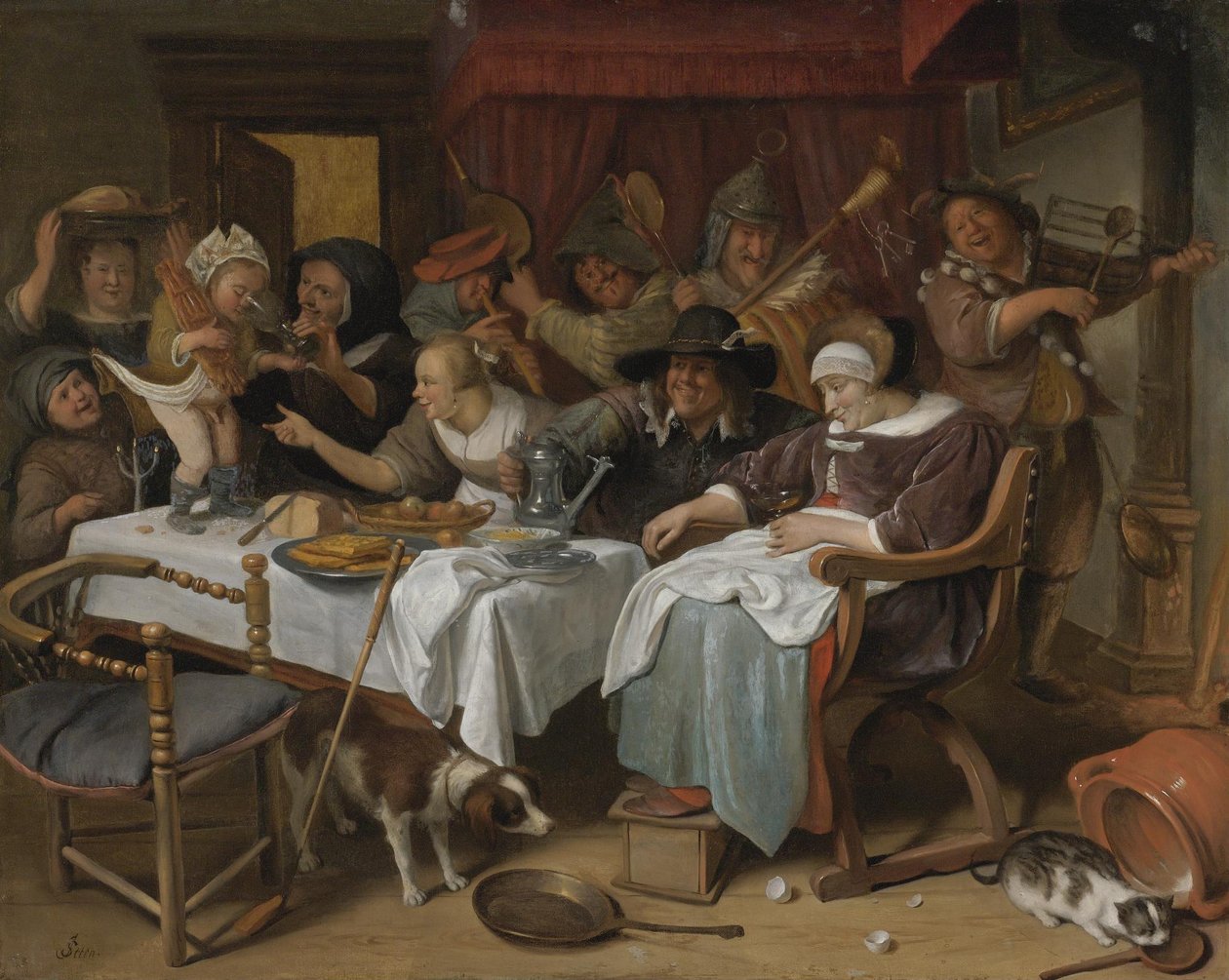 Twelfth Night: The King Drinks by Jan Steen