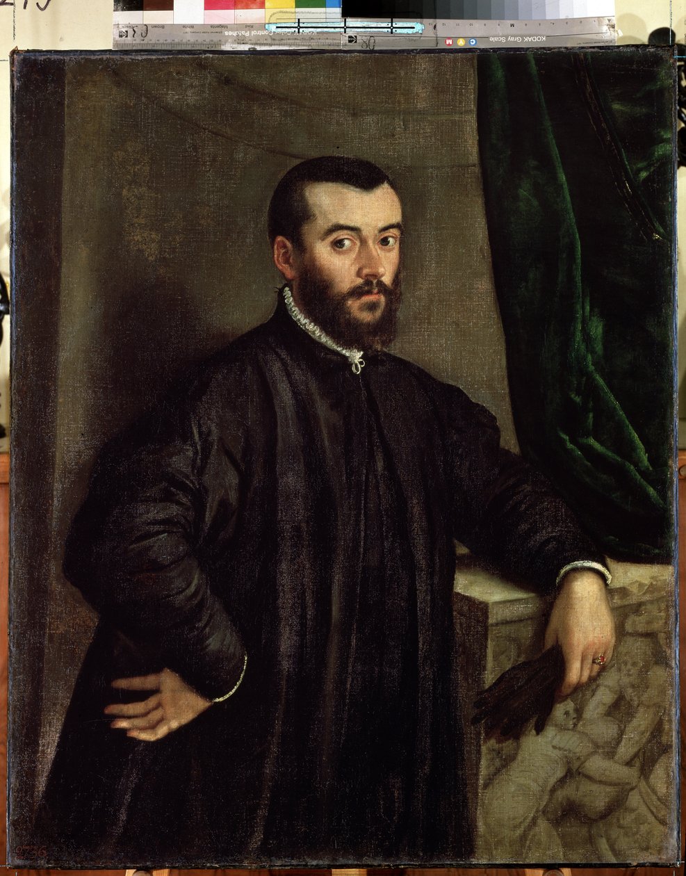 Portrait of Andre Vesale (Andreas Vesalius) (1514-1564), anatomist and physician of Charles V (after Titian by Jan Stephen van Calcar) by Jan Stephen Calcar