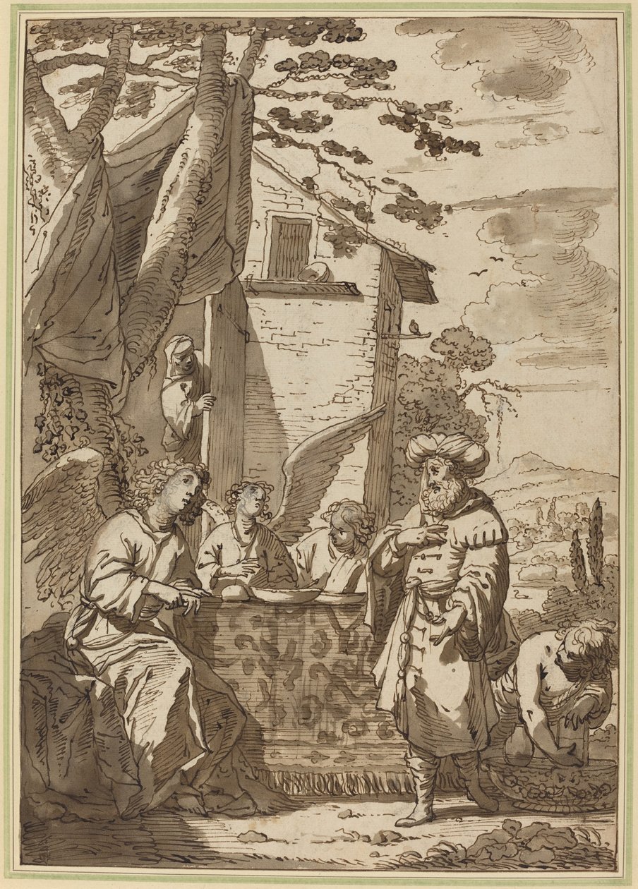 Abraham Entertaining the Angels by Jan Tengnagel