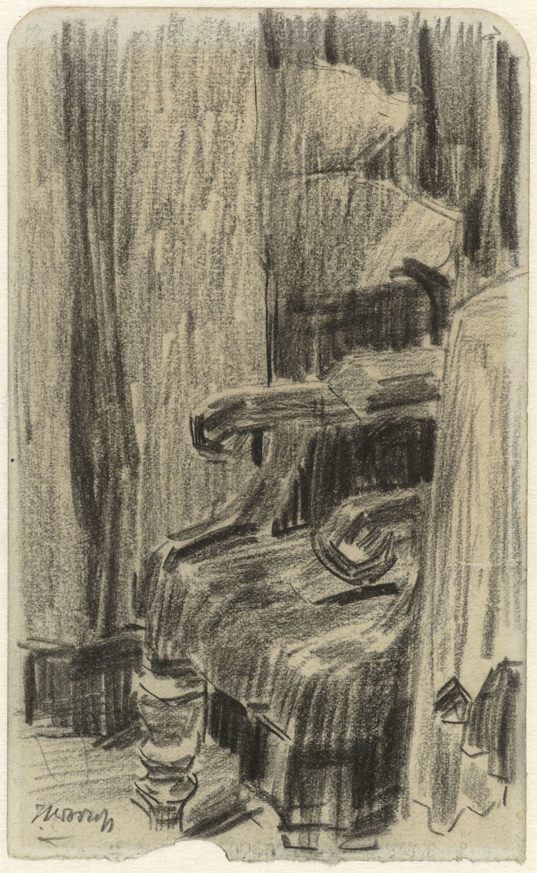 Partially Curtain-Covered Armchair by Jan Toorop