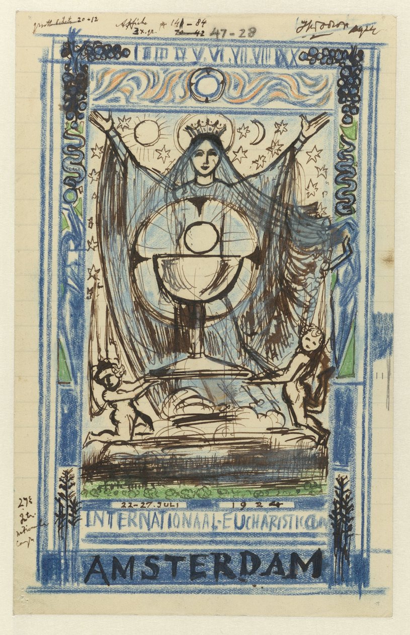 Design for a Poster for the International Eucharistic Congress Held in Amsterdam from July 22-27, 1924 by Jan Toorop