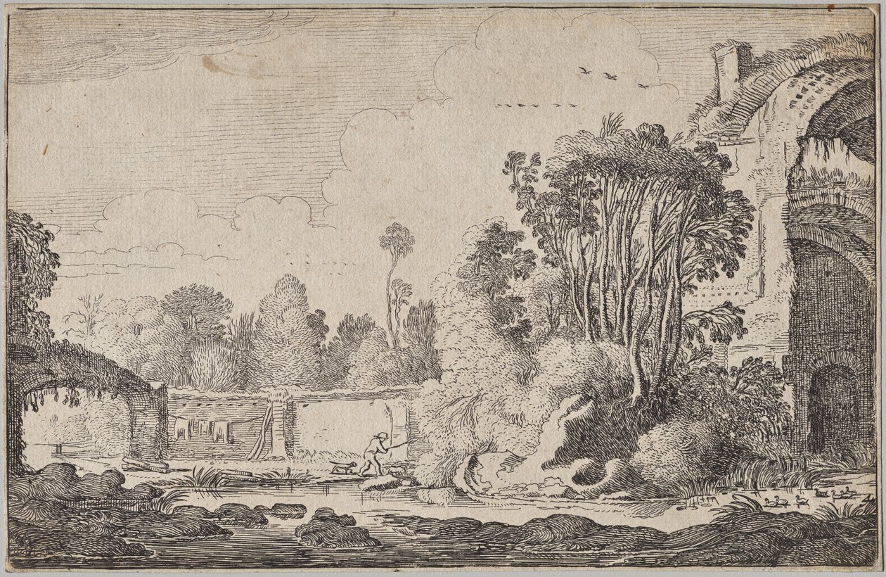 Landscapes, part III: Roman Ruins in Wooded Surroundings by Jan Van de Velde