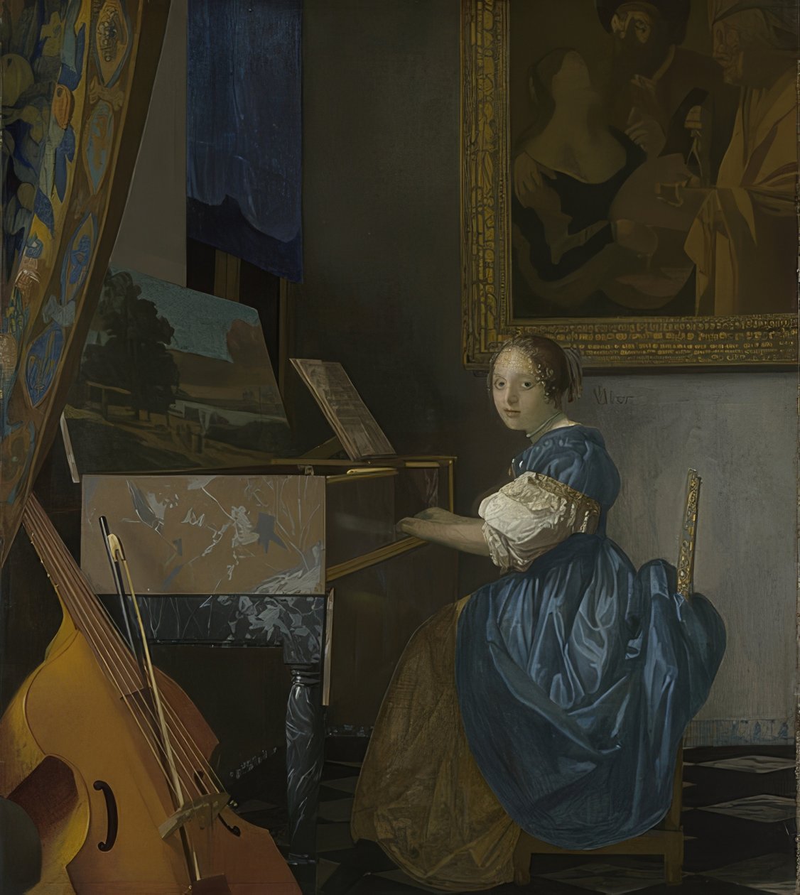 Young Woman Sitting at a Virginal. Around 1670-72 by Jan Vermeer van Delft