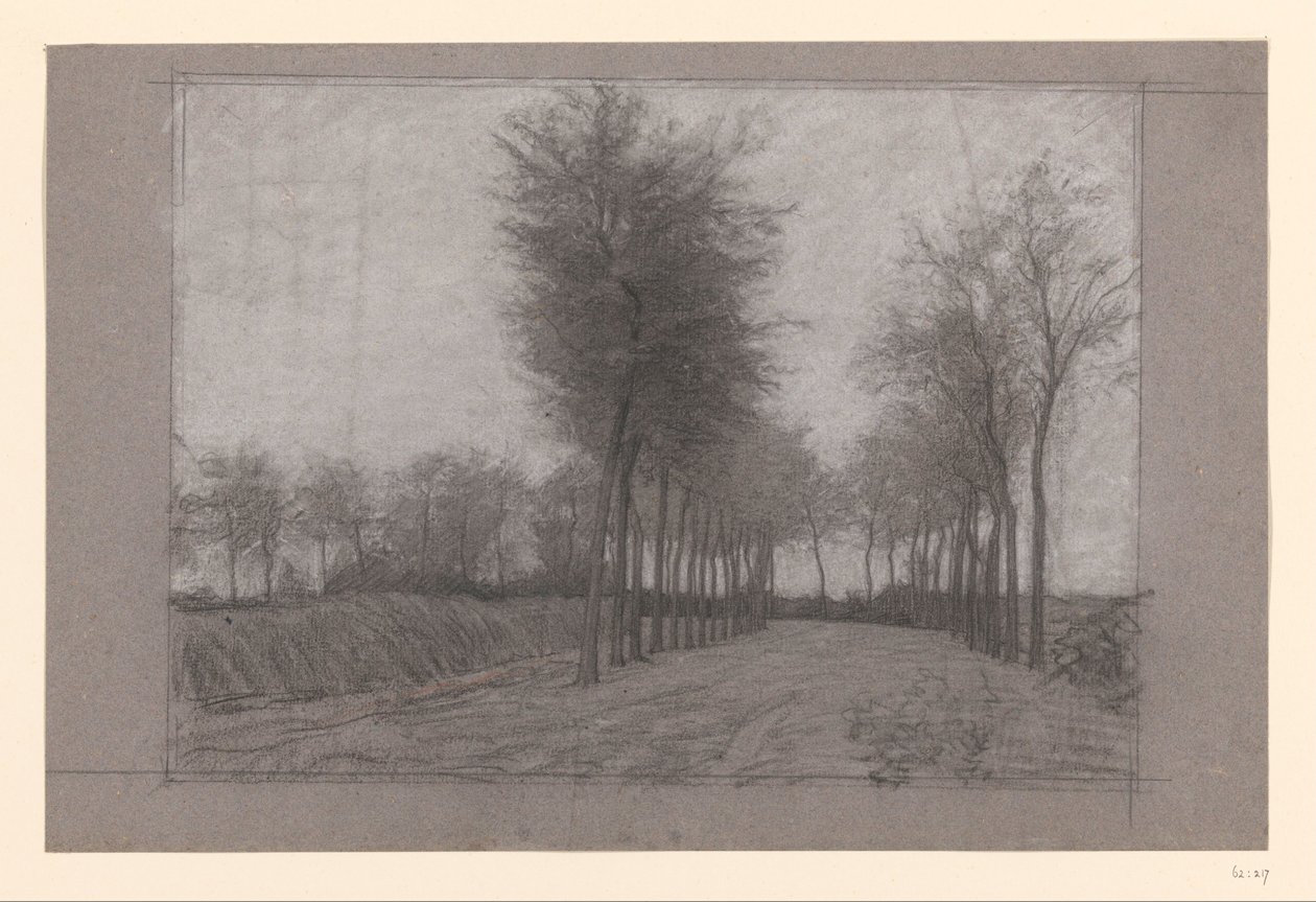 Country Road with Trees on Both Sides by Jan Veth