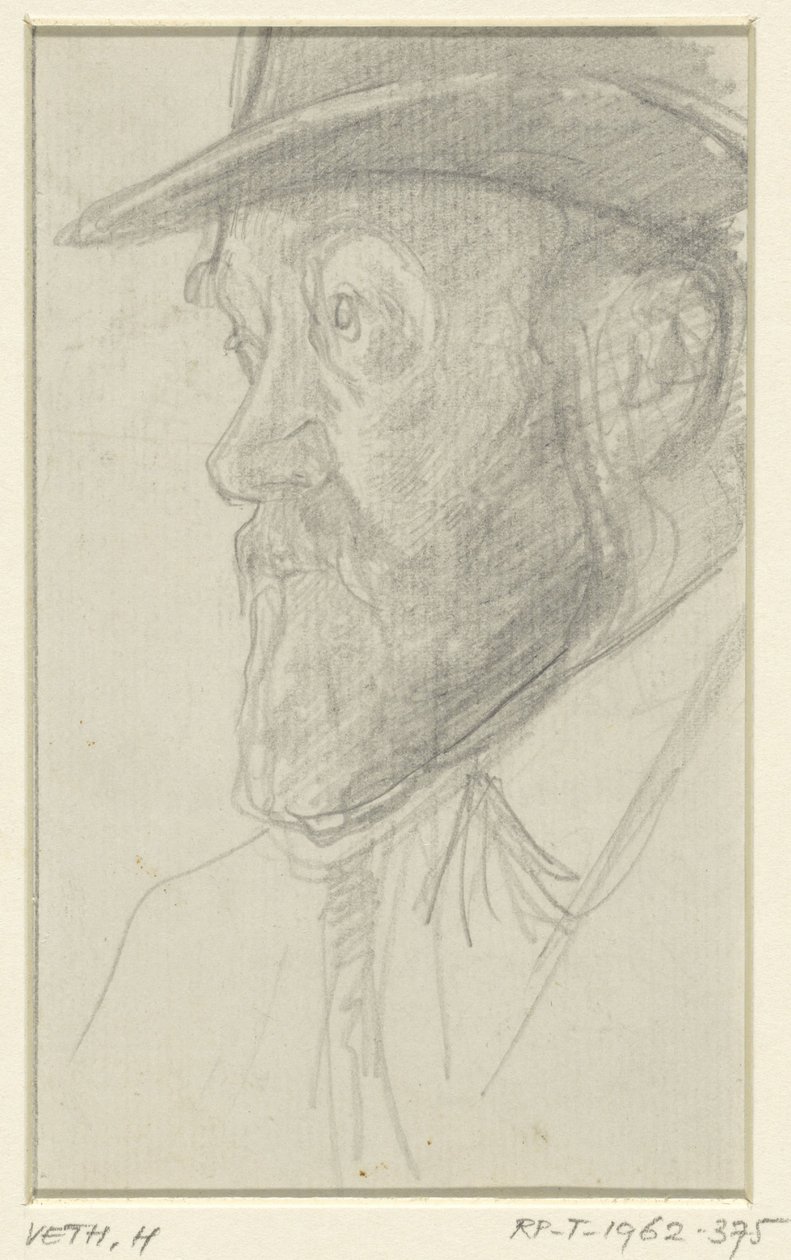 Portrait of the Sculptor Lambertus Zijl by Jan Veth