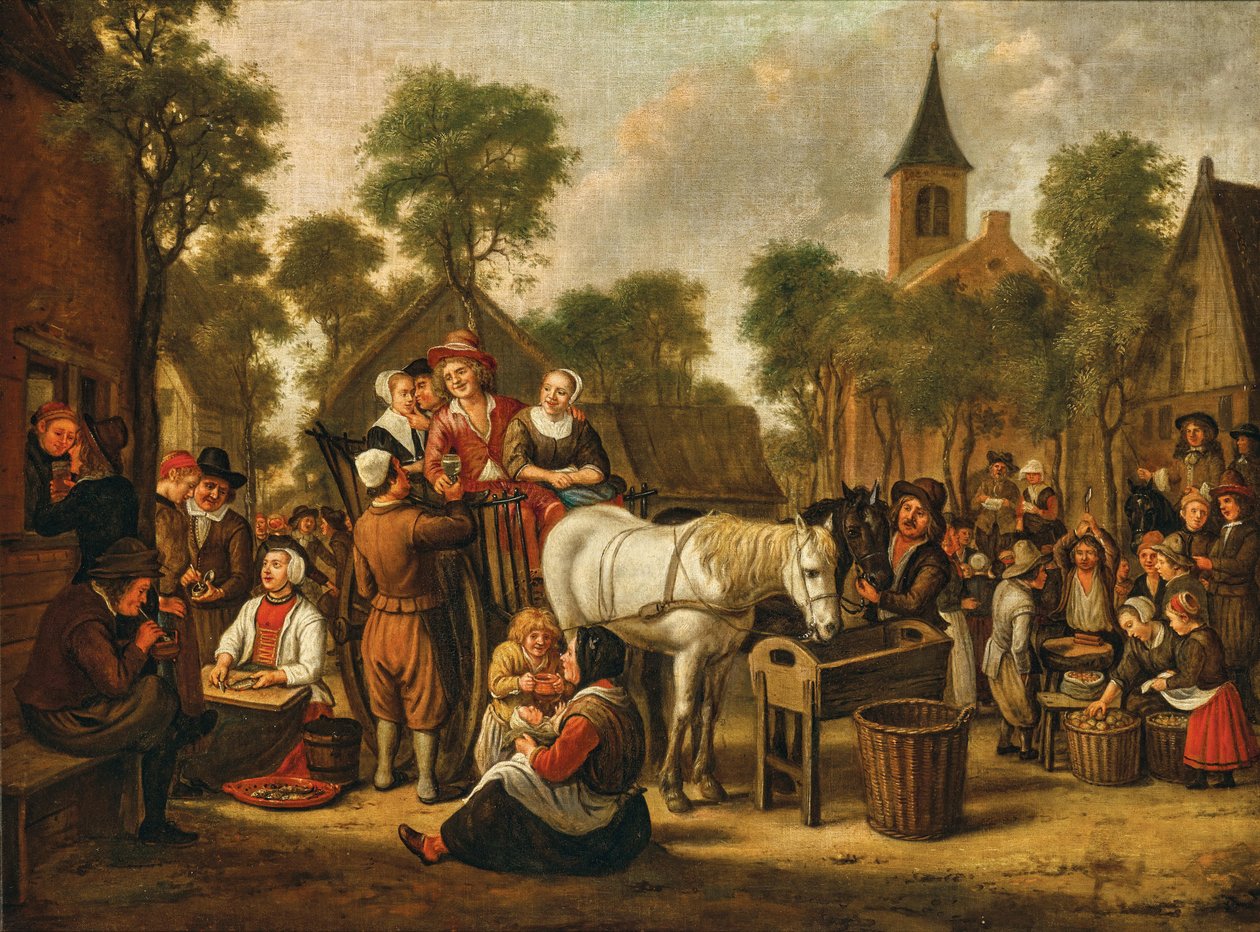 Market Scene 1650s by Jan Victors