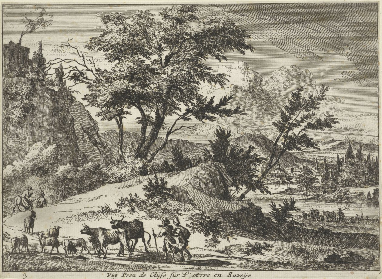 View of a Road near Cluses on the Arve, Savoie by Jan Vincentsz. van der Vinne