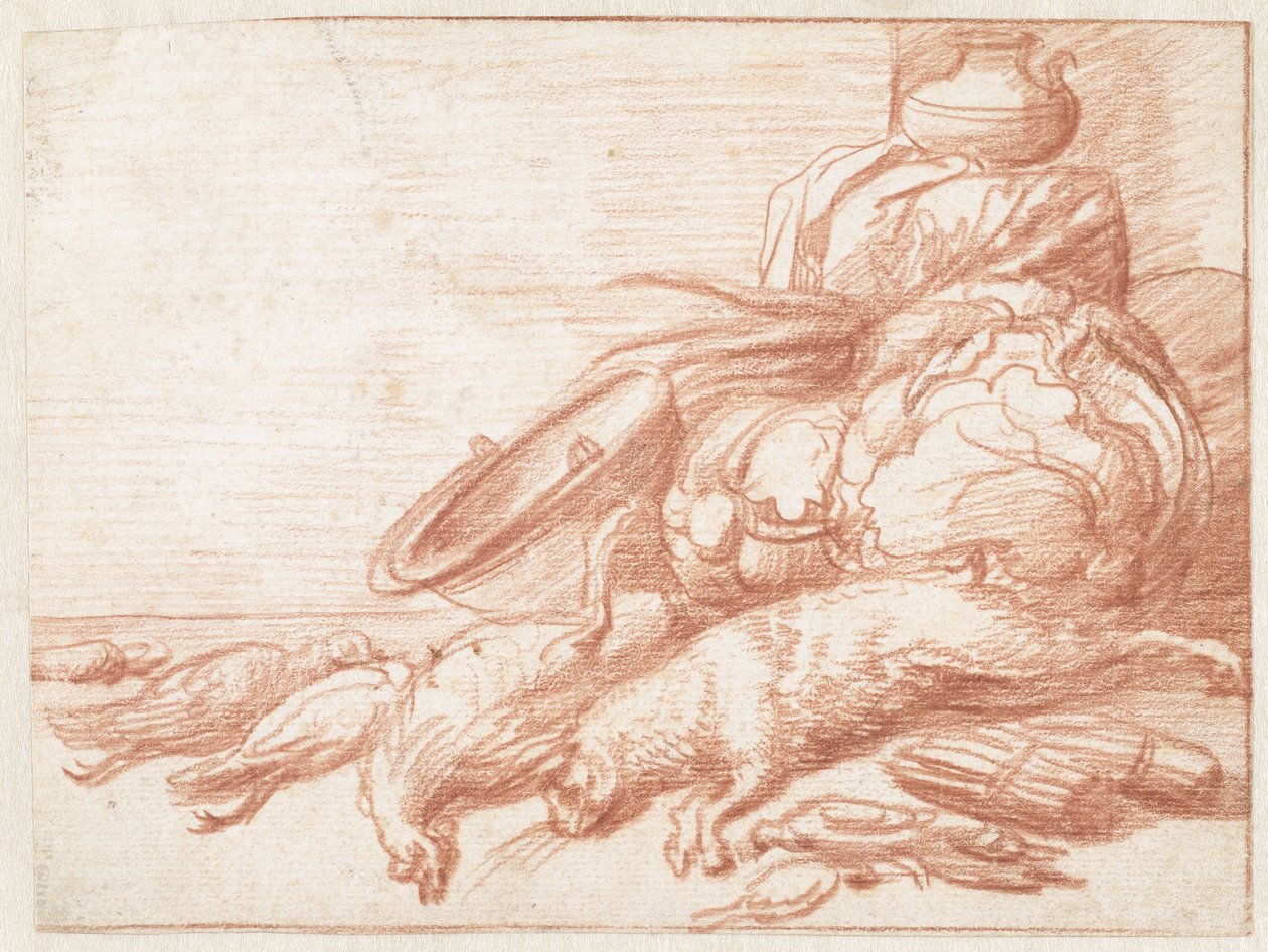 Still Life with Hare and Poultry by Jan Weenix (possibly)