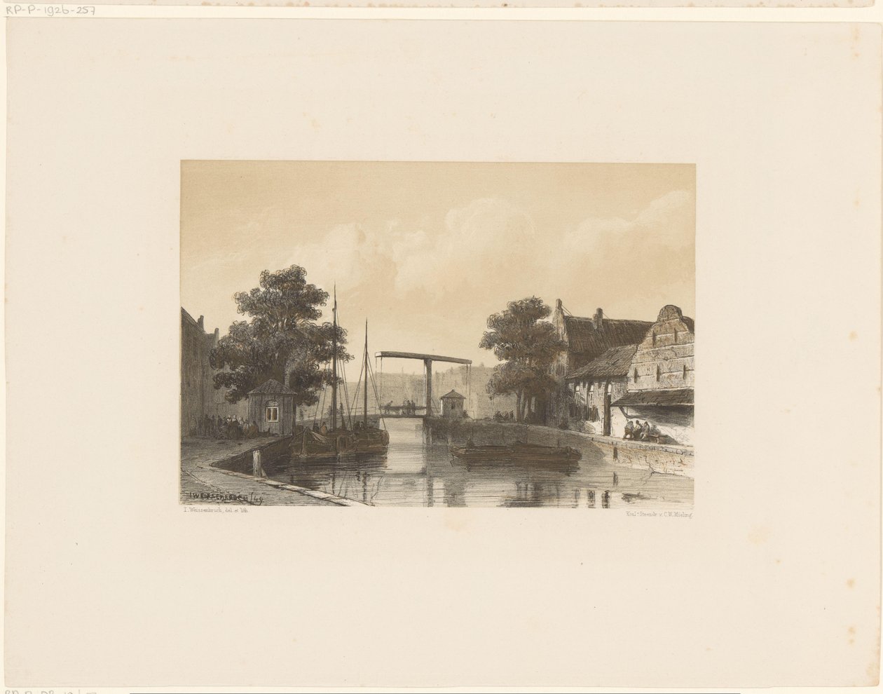 View of a Canal with a Drawbridge by Jan Weissenbruch