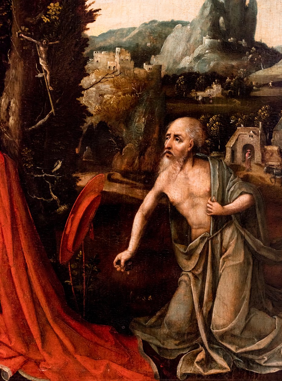 Saint Jerome (detail) by Jan Wellens de Cock