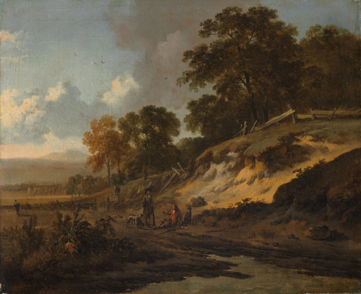 Landscape with Hunters by Jan Wijnants