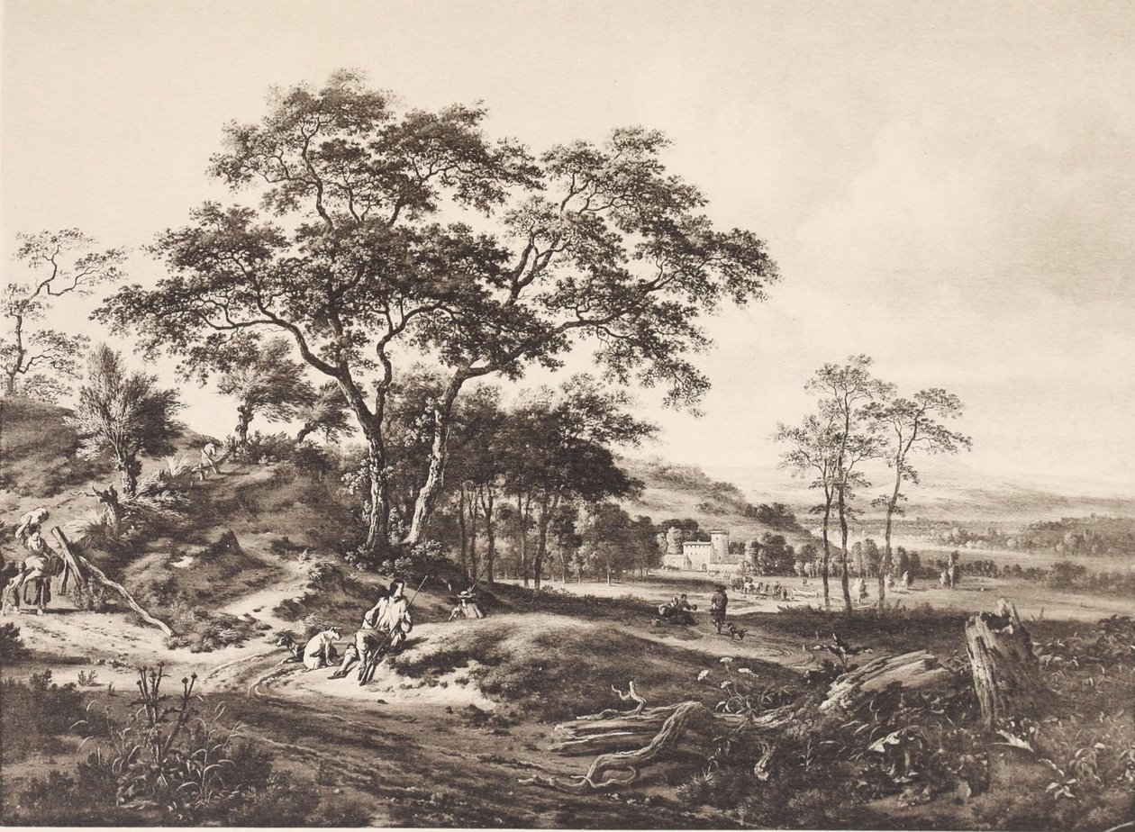 Landscape with a Resting Hunter by Jan Wijnants