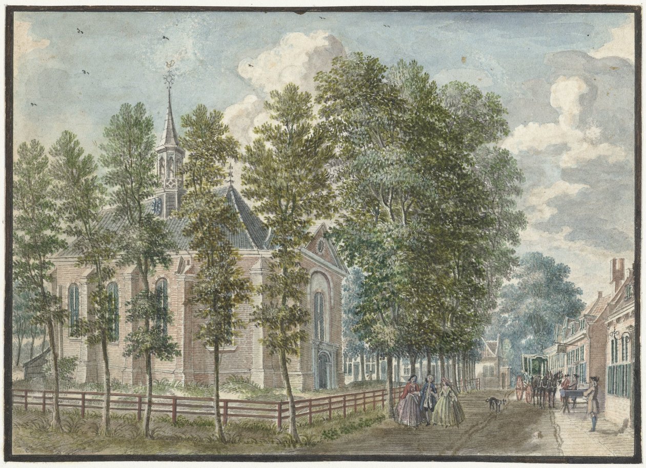 View of the Church of Bloemendaal by Jan de Beijer