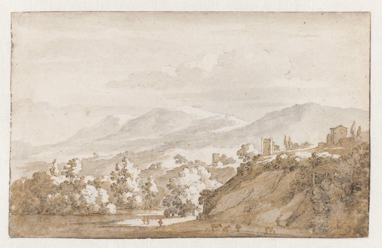Mountainous Landscape in Italy by Jan de Bisschop