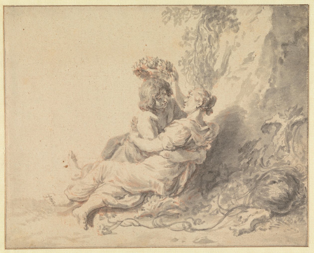 A Frolicking Shepherd Couple by Jan de Bray