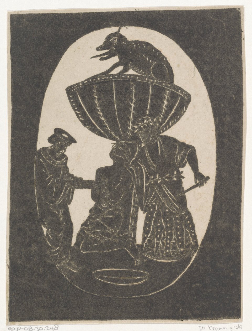 Silhouette of Two Men with a Blindfolded Prisoner by Jan de Ridder