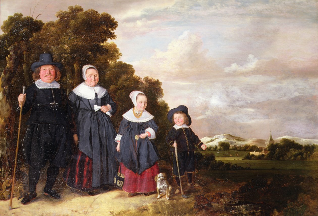 Group Portrait of a Family by Jan or Johannes Hals