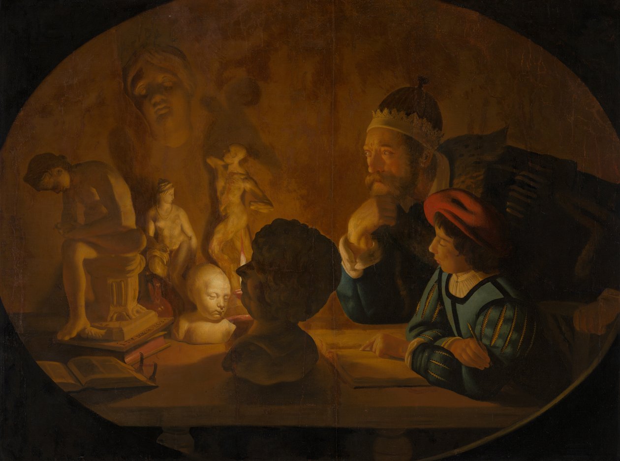 The Drawing Lesson, 1634 by Jan ter Borch or Terborch