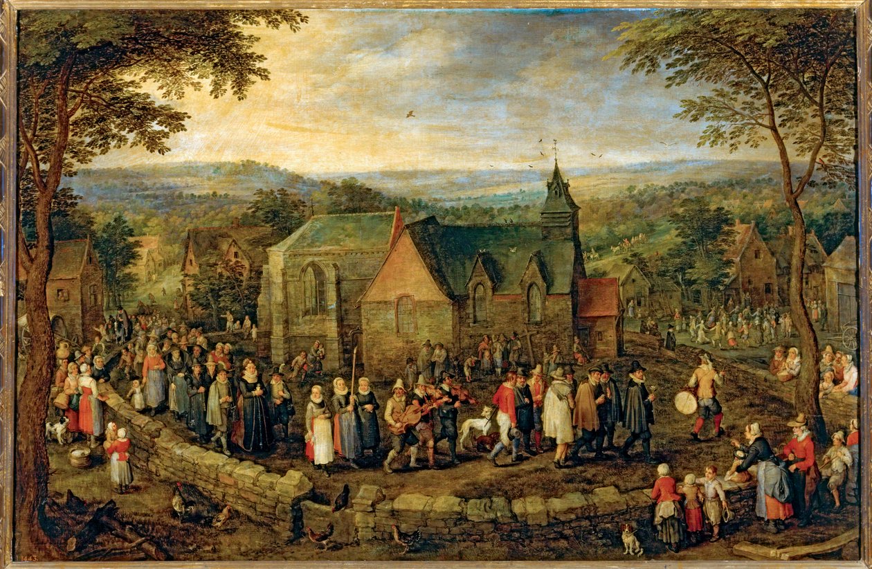 Country Wedding by Jan the Elder Brueghel