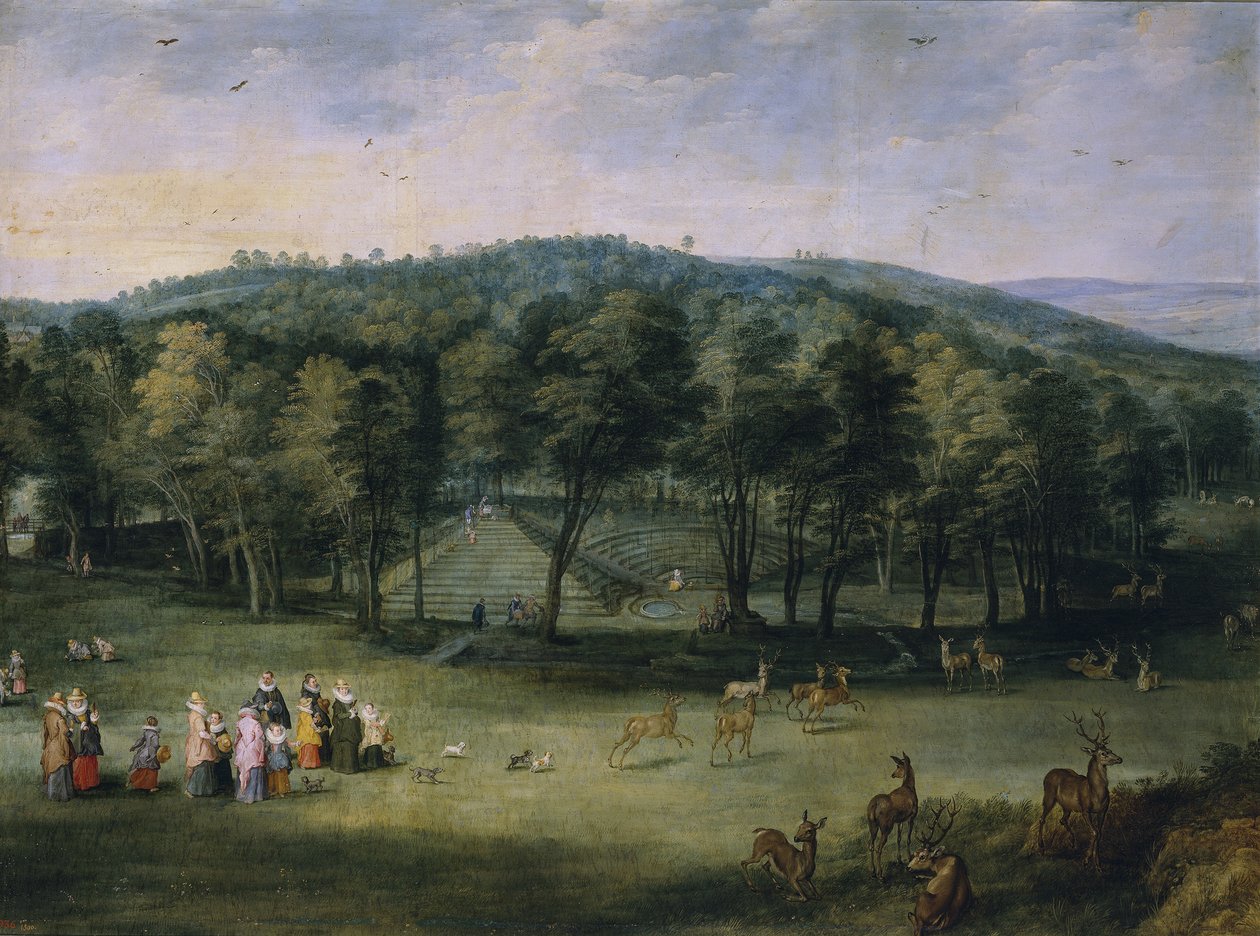 Infanta Isabella Clara Eugenia of Spain in the Parc de Mariemont by Jan the Elder Brueghel