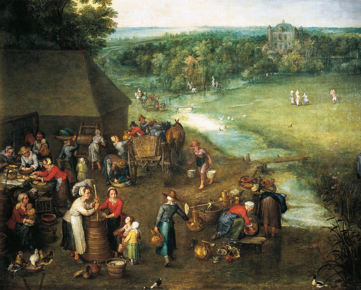 Life in countryside (detail) by Jan the Elder Brueghel