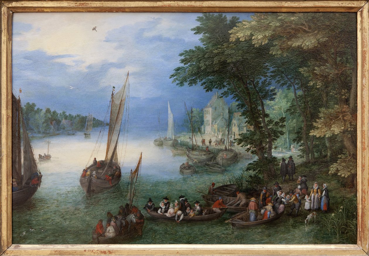 River Scene or The Barkage by Jan the Elder Brueghel