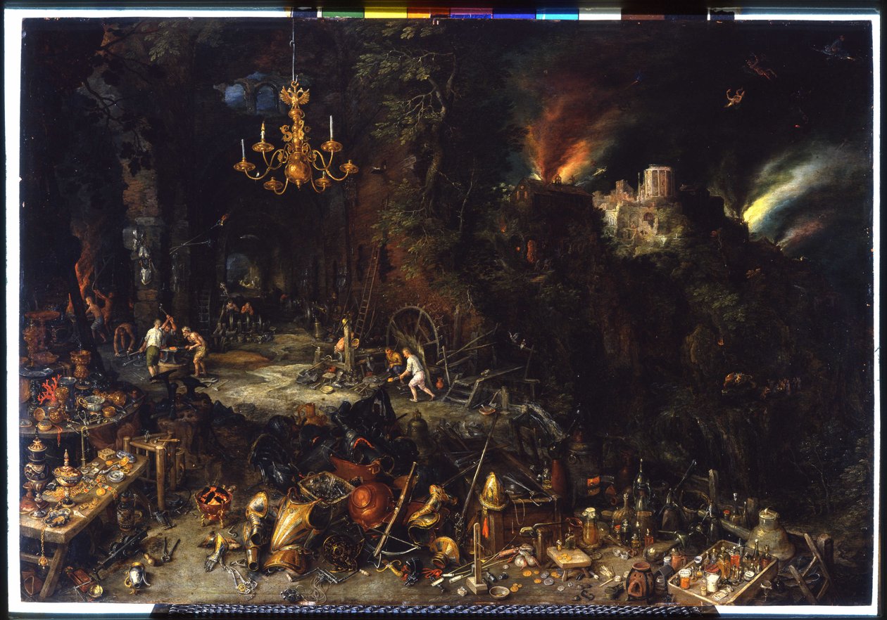The Fire by Brueghel Jan I (1568-1625), 1621 by Jan the Elder Brueghel