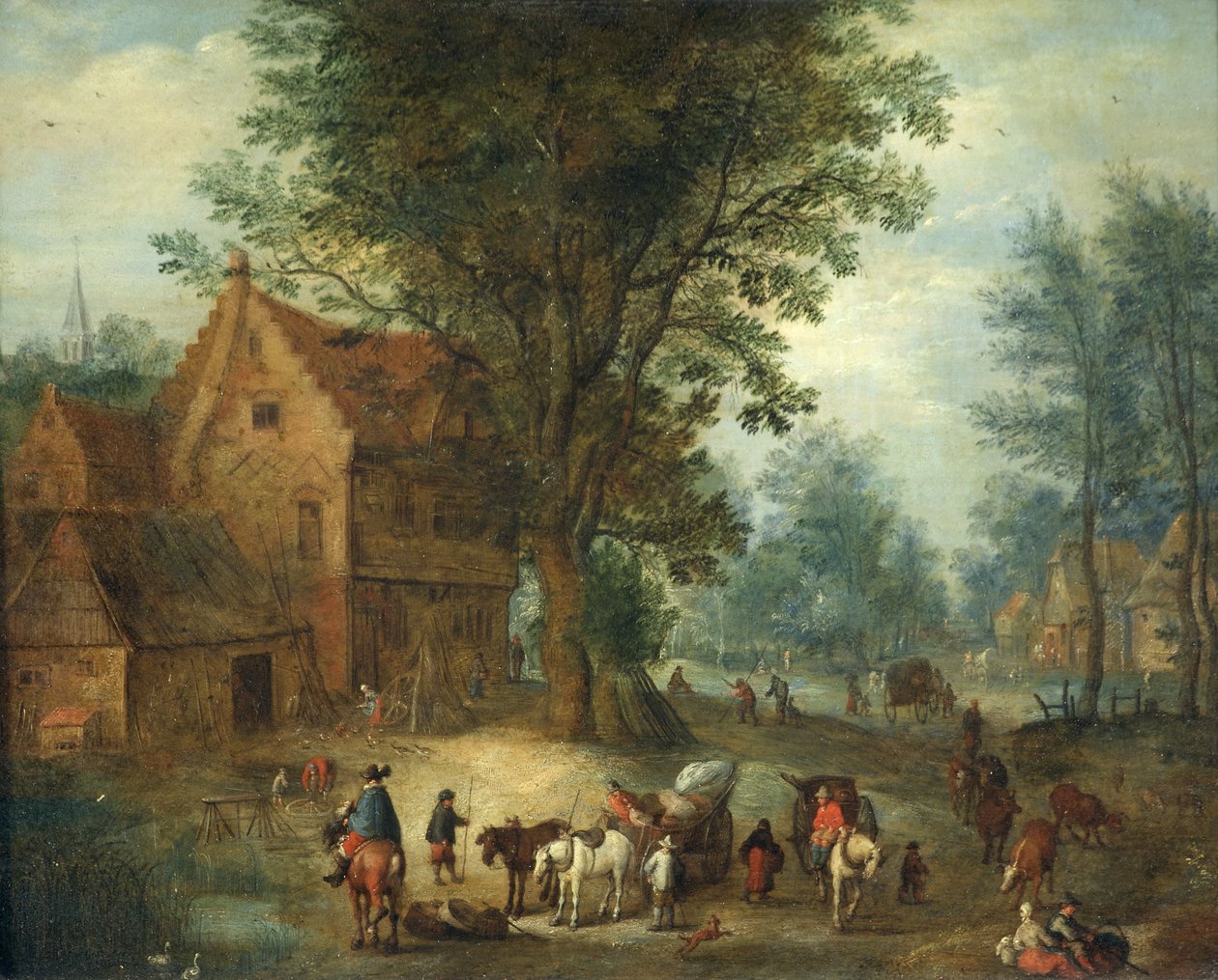 Village Scene, c.1640-60 by Jan the Elder Brueghel