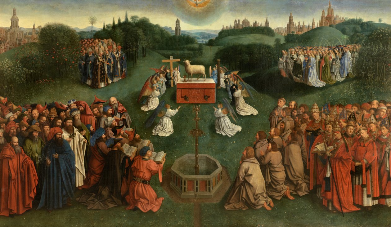 The Adoration of the Lamb by Jan van (after) Eyck