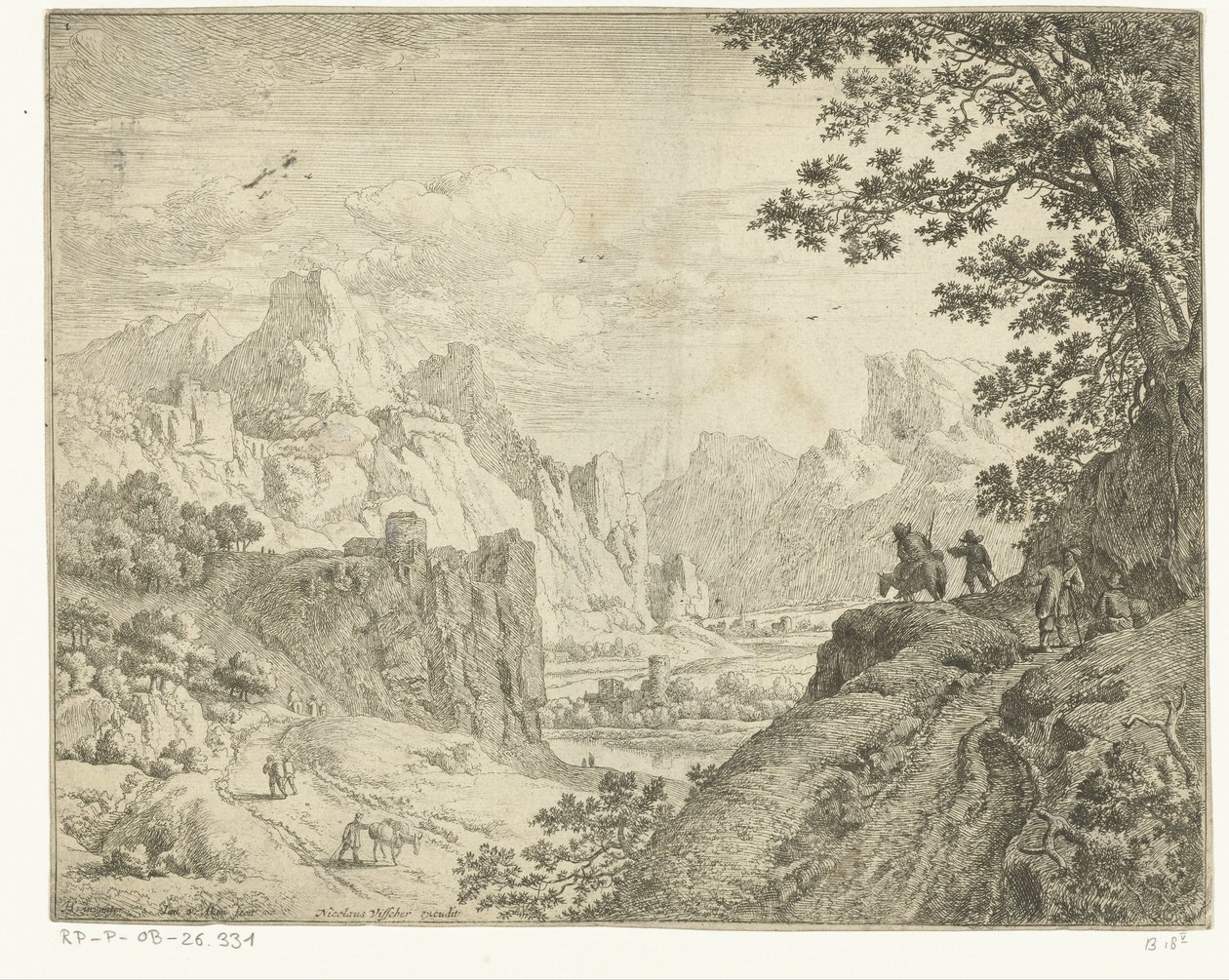 River Landscape with Travelers (Rhineland Landscapes) by Jan van Aken