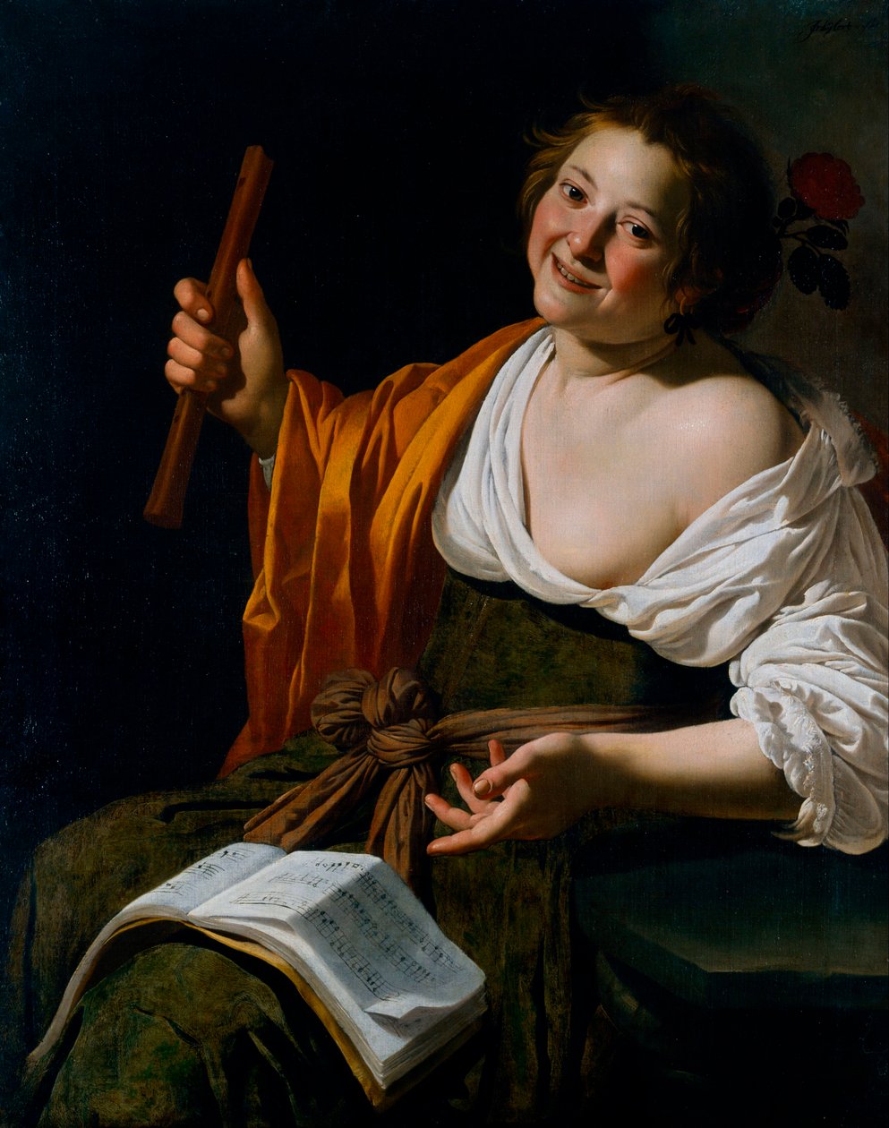 Girl with a Flute, c. 1630 by Jan van Bijlert or Bylert