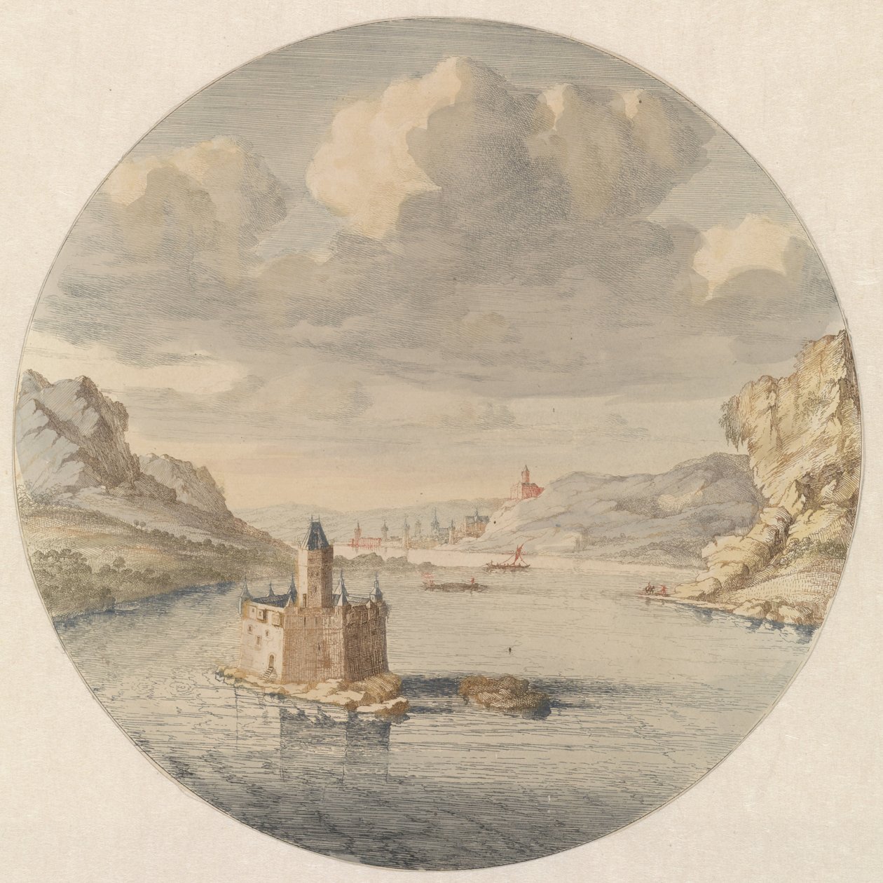 View of Pfalzgrafenstein Castle near Kaub by Jan van Call (I)