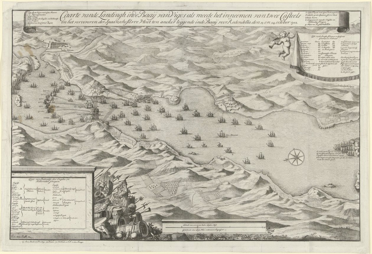 Naval Battle in the Bay of Vigo and the Capture of the Spanish Silver Fleet, 1702 by Jan van Call (I)