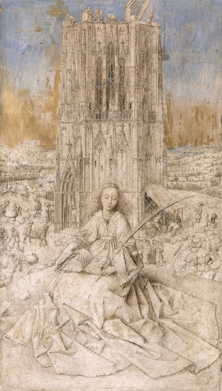 Saint Barbara, c.1427 by Jan van Eyck