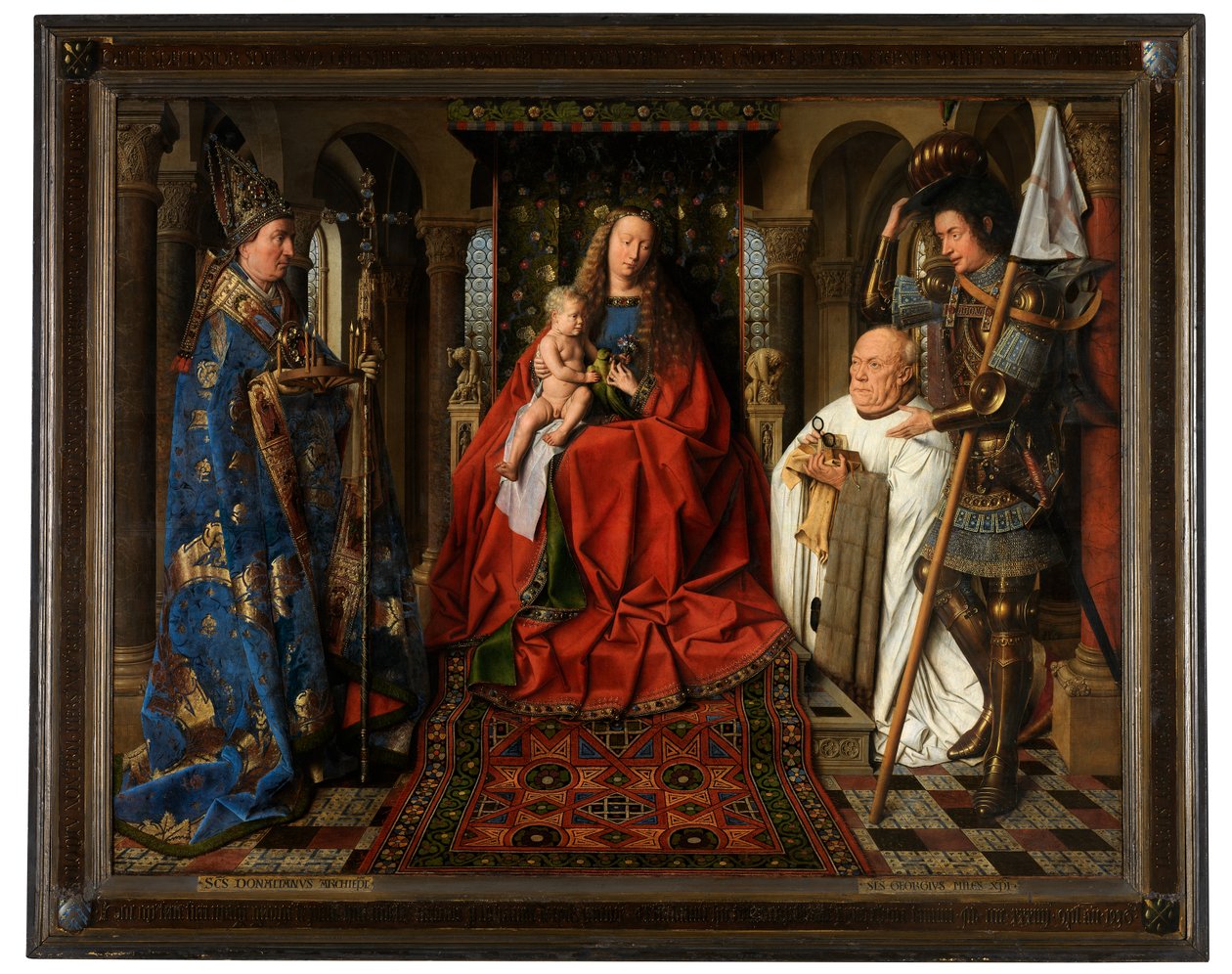 The Virgin and Child with Canon Joris van der Paele by Jan van Eyck