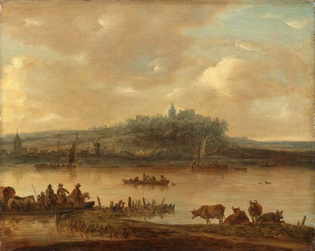 View of the Rhine and the Elterberg by Jan van Goyen (manner of)