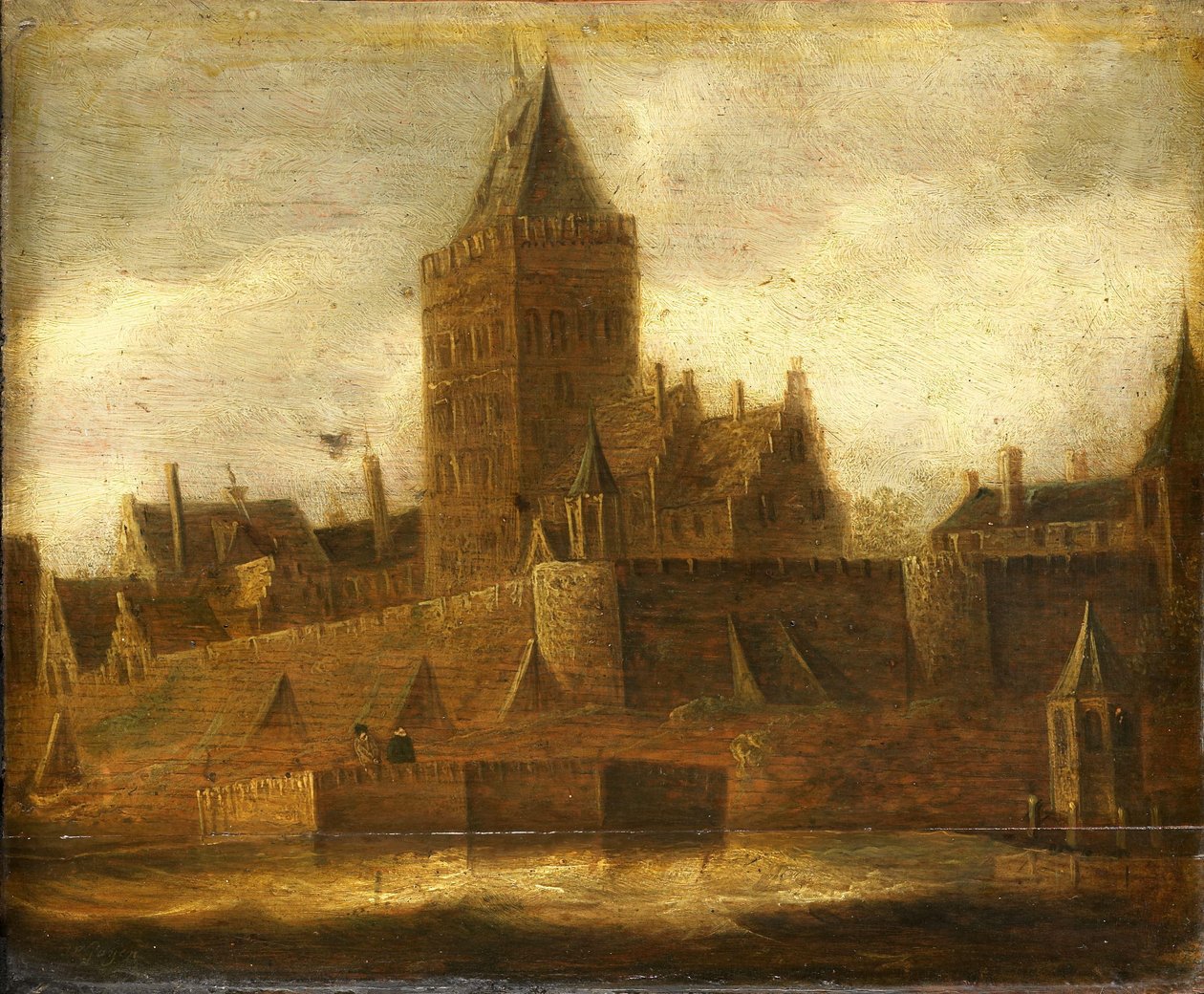 View of the Valkhof in Nijmegen by Jan van Goyen (manner of)