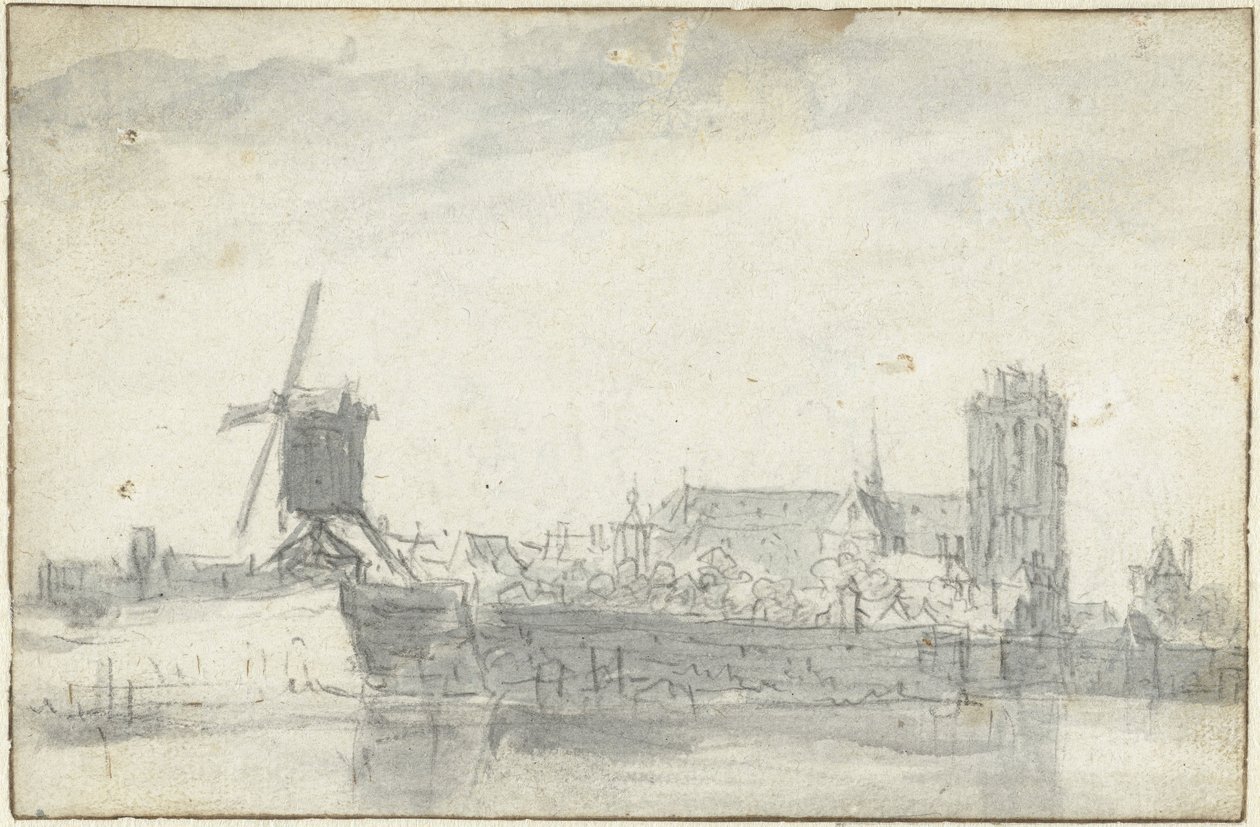 View of Dordrecht from the Water by Jan van Goyen (possibly)