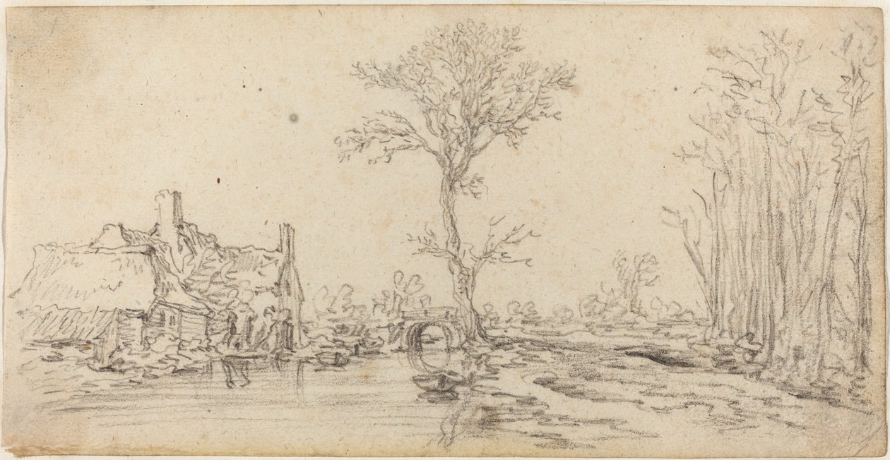 Cottage by a River by Jan van Goyen