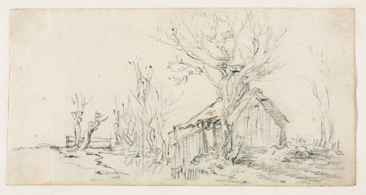 Sketch of Landscape with Cottage by Jan van Goyen