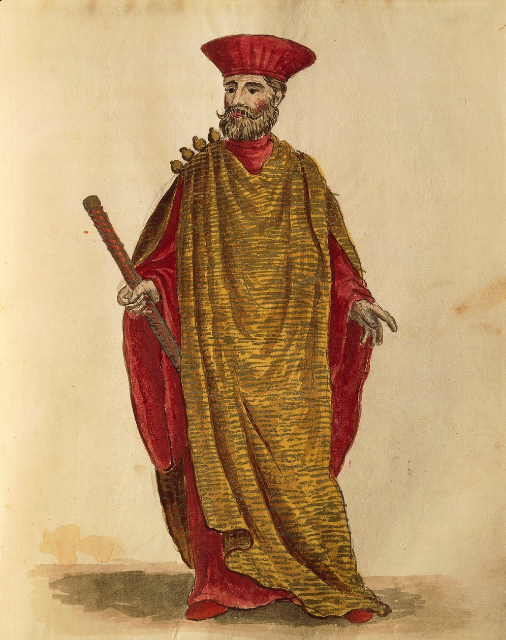 Captain General of Navy of Serenissima Republic of Venice, from illustrated book of costumes by Jan van Grevenbroeck