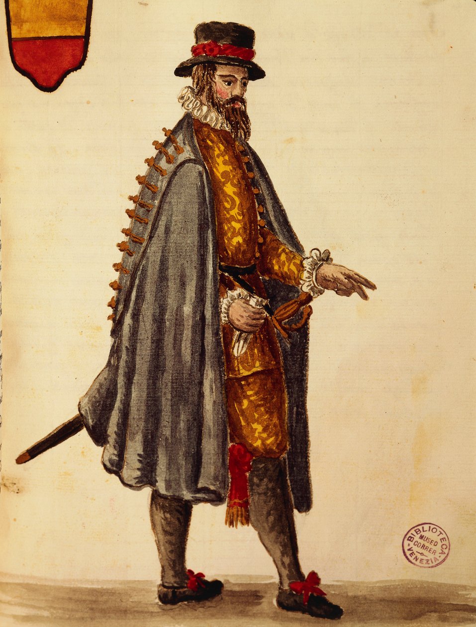Neapolitan ambassador, from Gli Abiti de Veneziani, illustrated book of costumes by Jan van Grevenbroeck