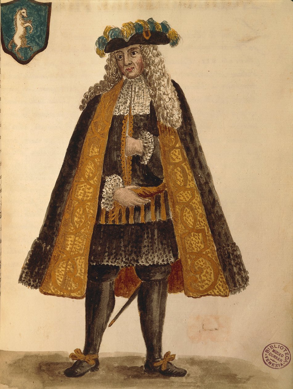 Sardinian ambassador, from Gli Abiti de Veneziani by Jan van Grevenbroeck or Giovanni Grevembroch by Jan van Grevenbroeck