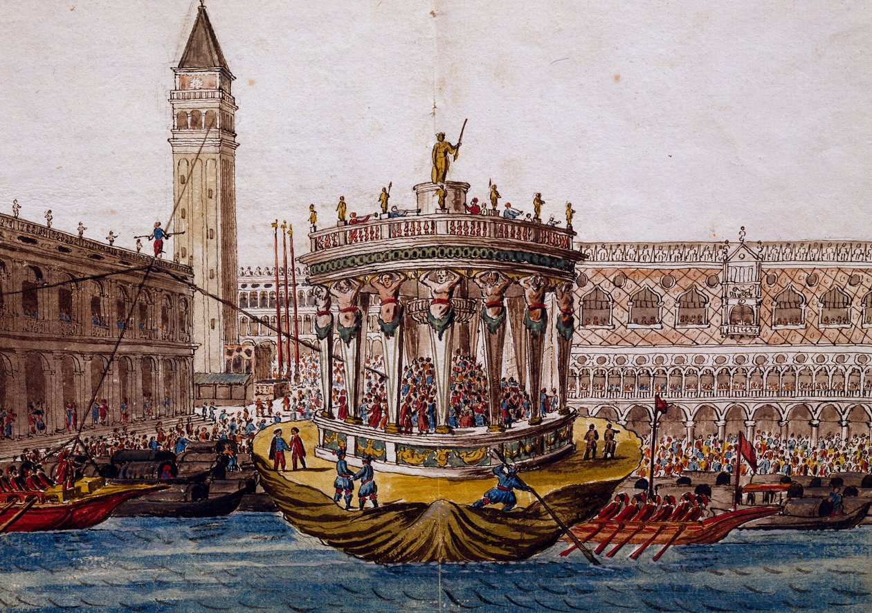 World theatre, tournament in Venice by Brotherhood of Knights of Garter by Jan van Grevenbroeck