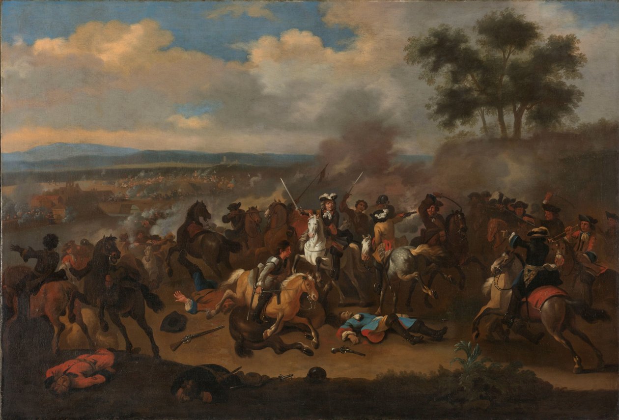 The Battle of the Boyne, Ireland, between Kings James II and William III, 12 July 1690 by Jan van Huchtenburg