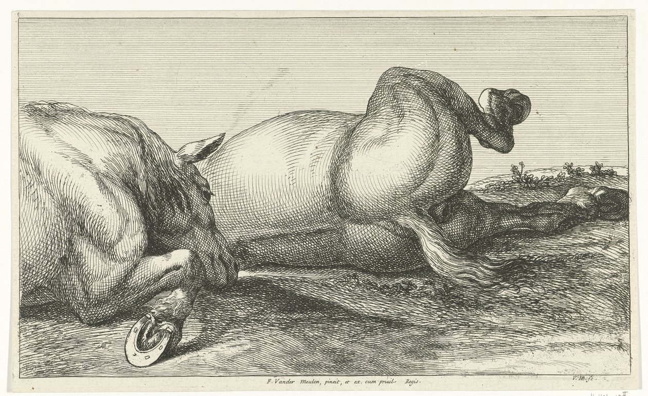 Two Fallen Horses (Fallen Horses series) by Jan van Huchtenburg