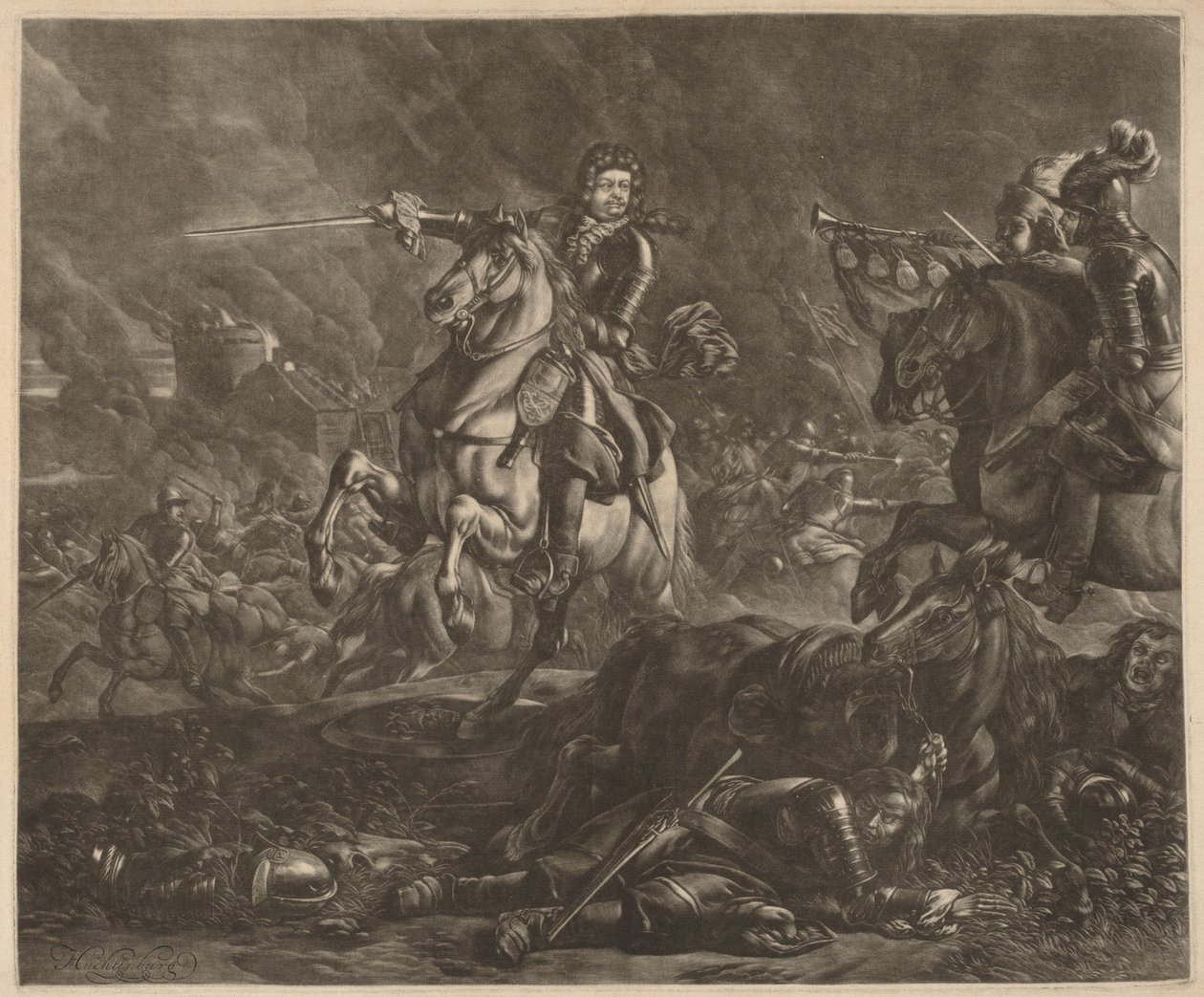 A General on Horseback (Charles of Lorraine) by Jan van Huchtenburgh