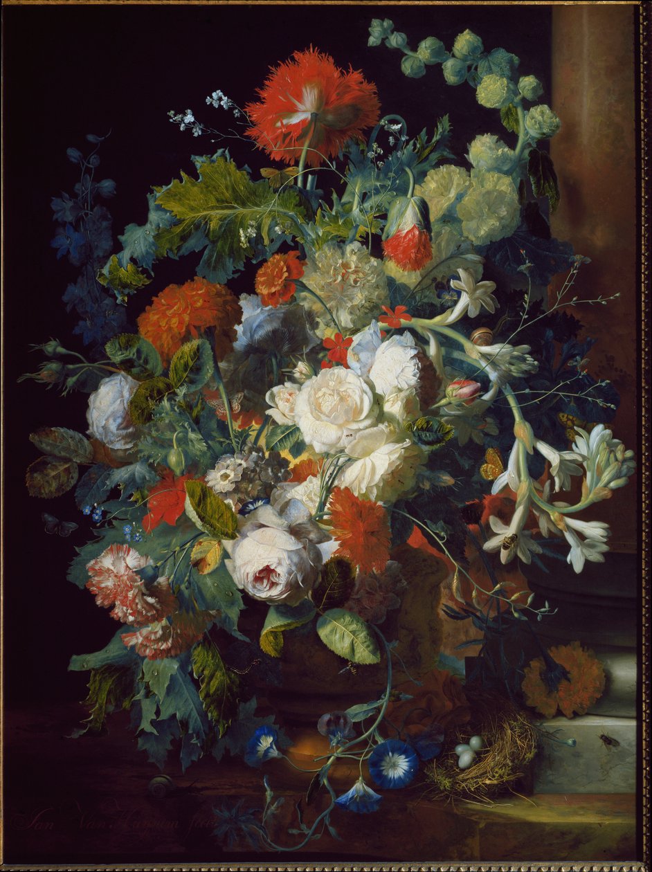 Still Life. Flower Basket by Jan van Huysum
